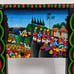 Manuel Cuyo Handmade and Painted Tigua Kids Chair: Ecuador Folk Art / Rural Life