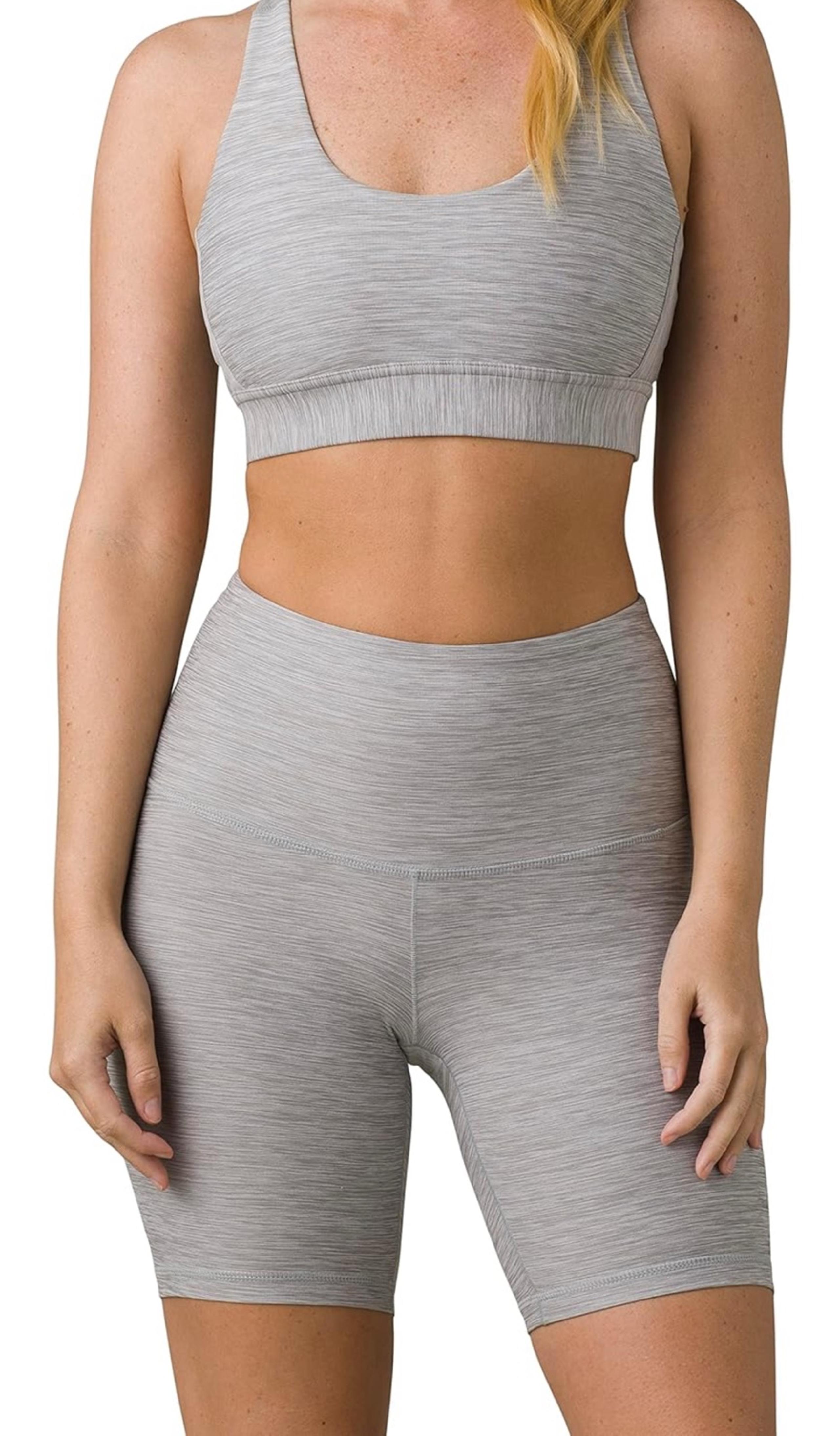 PrAna Kimble Bike Shorts Small Carbon Heather New
