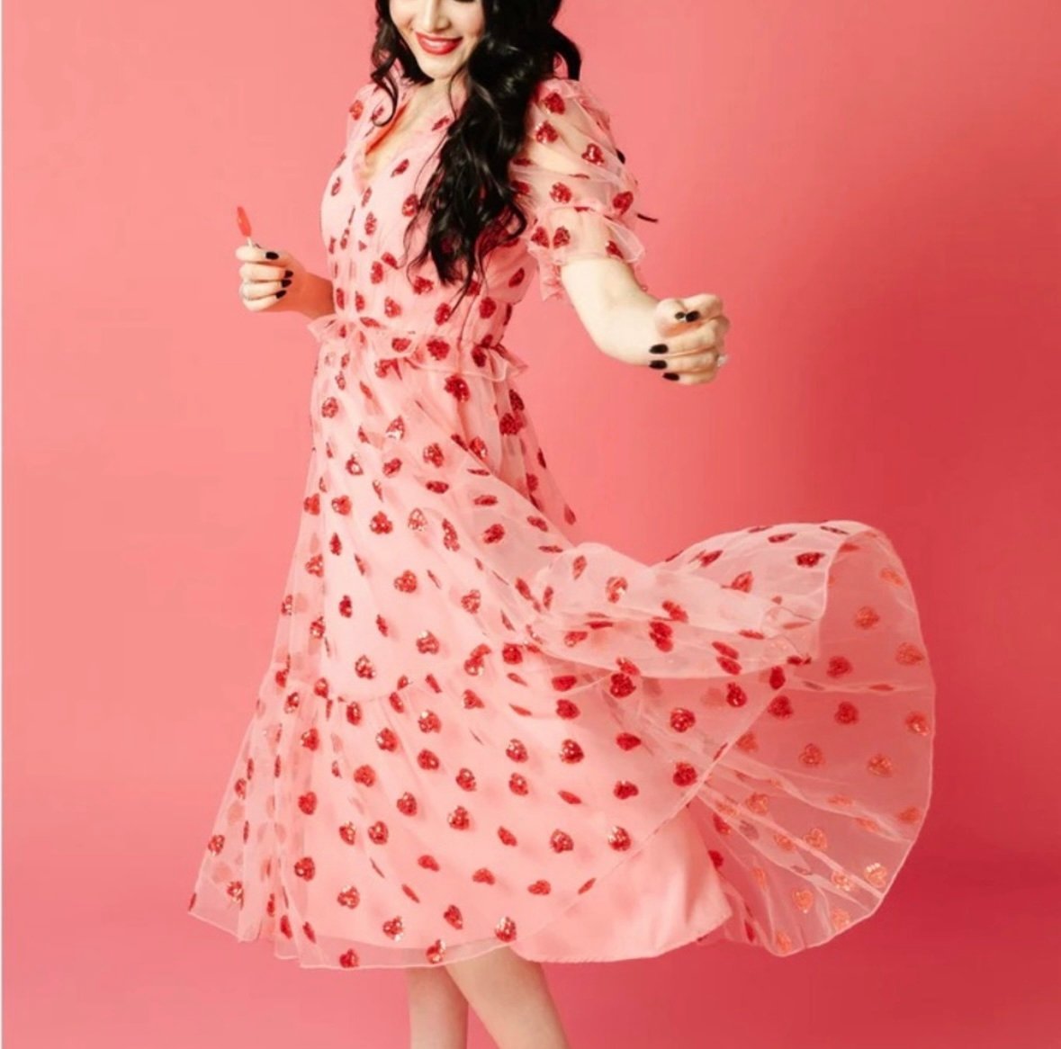 Rachel Parcell Sequin Tulle Heart Dress