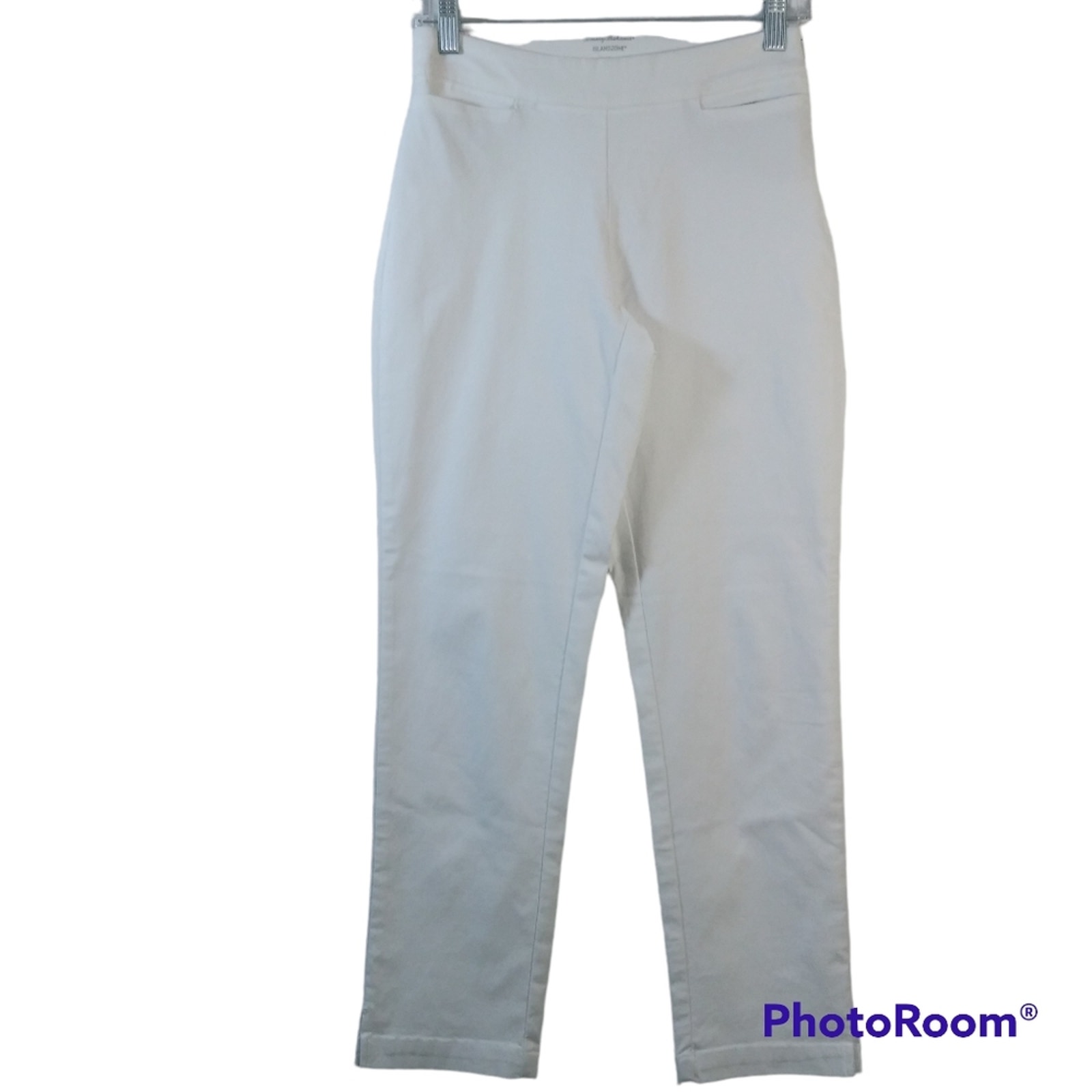 Tommy Bahama White Arielle Island Zone Cropped Pants Vacation Coastal Size 0