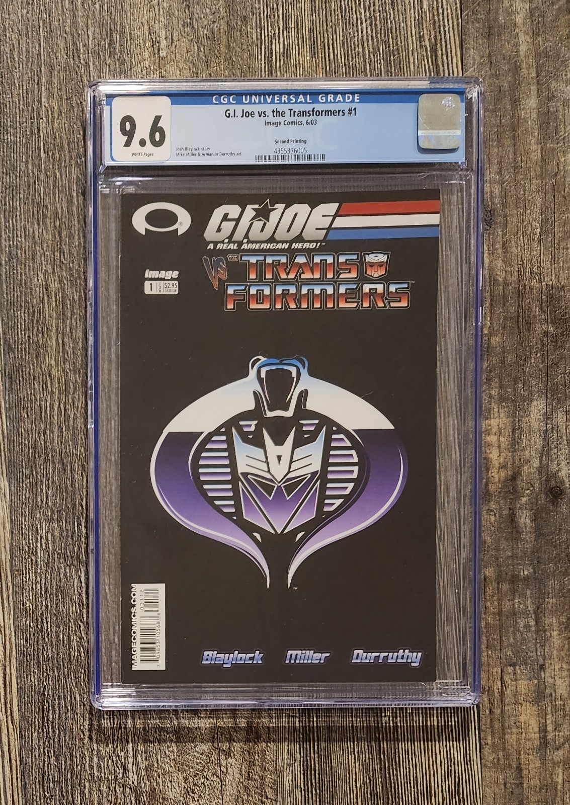 GI Joe Vs Transformers #1 2nd Print CGC 9.6 HIGHEST GRADED! J Scott Campbell
