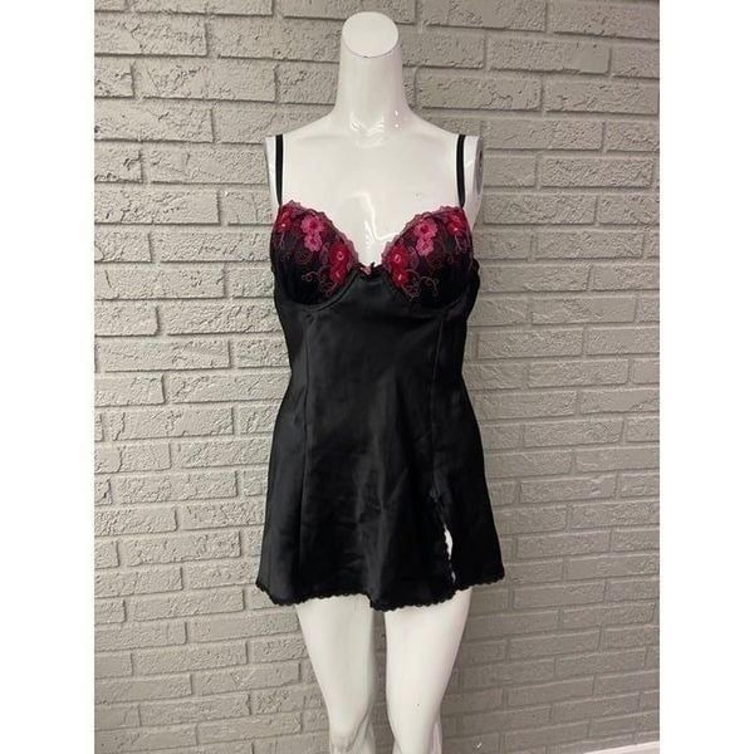Apt 9 Intimates Black & Pink Lace Teddy Lingerie Size L