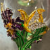 Luxury Flowers Enamel Handcraft Artisan Painted Wine Glass set.