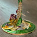 Luxury Flowers Enamel Handcraft Artisan Painted Wine Glass set.