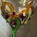 Luxury Flowers Enamel Handcraft Artisan Painted Wine Glass set.