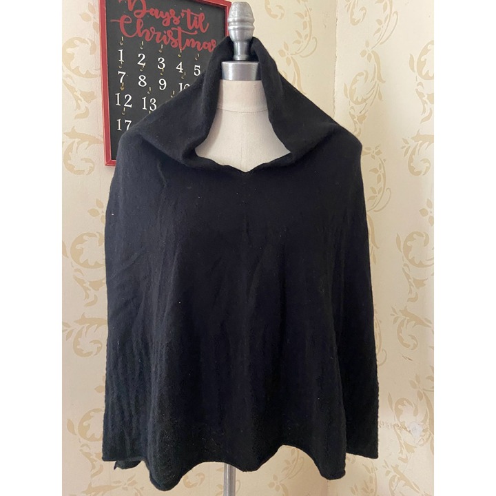 Hawico Scotland Blue 100% Cashmere Cardigan Sweater Cape