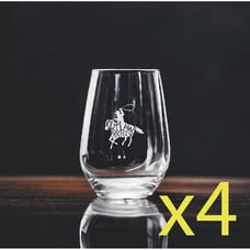 Outlaw Society Stemless Wine Glasses x4 Premium 15 Oz Personalize Country NEW