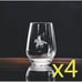 Outlaw Society Stemless Wine Glasses x4 Premium 15 Oz Personalize Country NEW