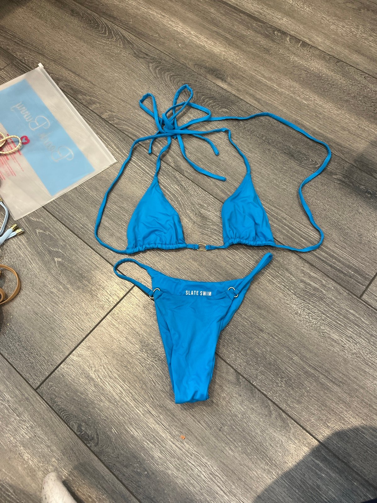 Slate swim blue bikini set