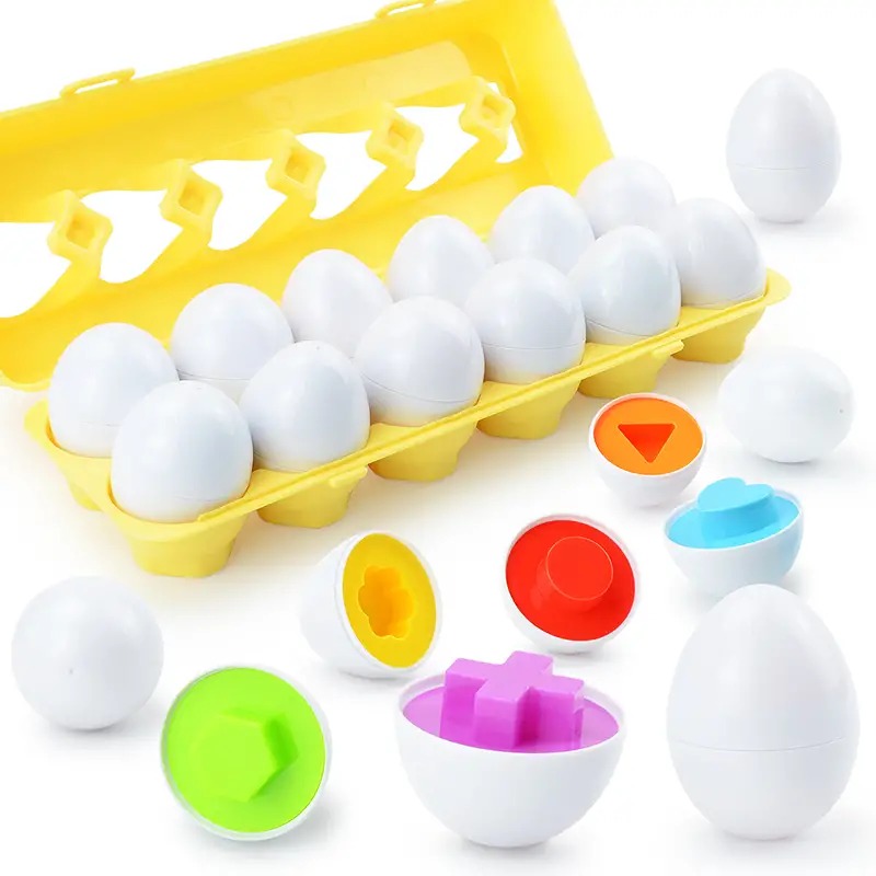 Smart eggs, children who know color and shape