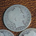 Lot of complete Set of 1894p,o,s SILVER Barber Quarters USA Genuine Tough year