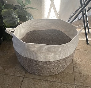 New XXXLarge Cotton Rope Basket 21.7 x 21.7 x 13.8 Woven Baby Laundry Basket