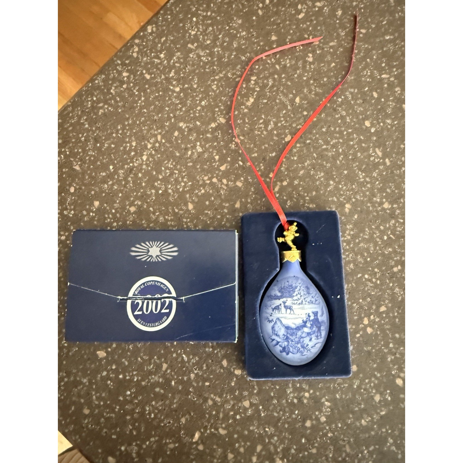 Vintage Royal Copenhagen 2002 Drop Ornament In Original Box