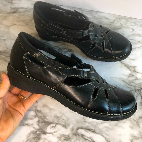 Clarks bendables leather upper women’s shoes size 6.5