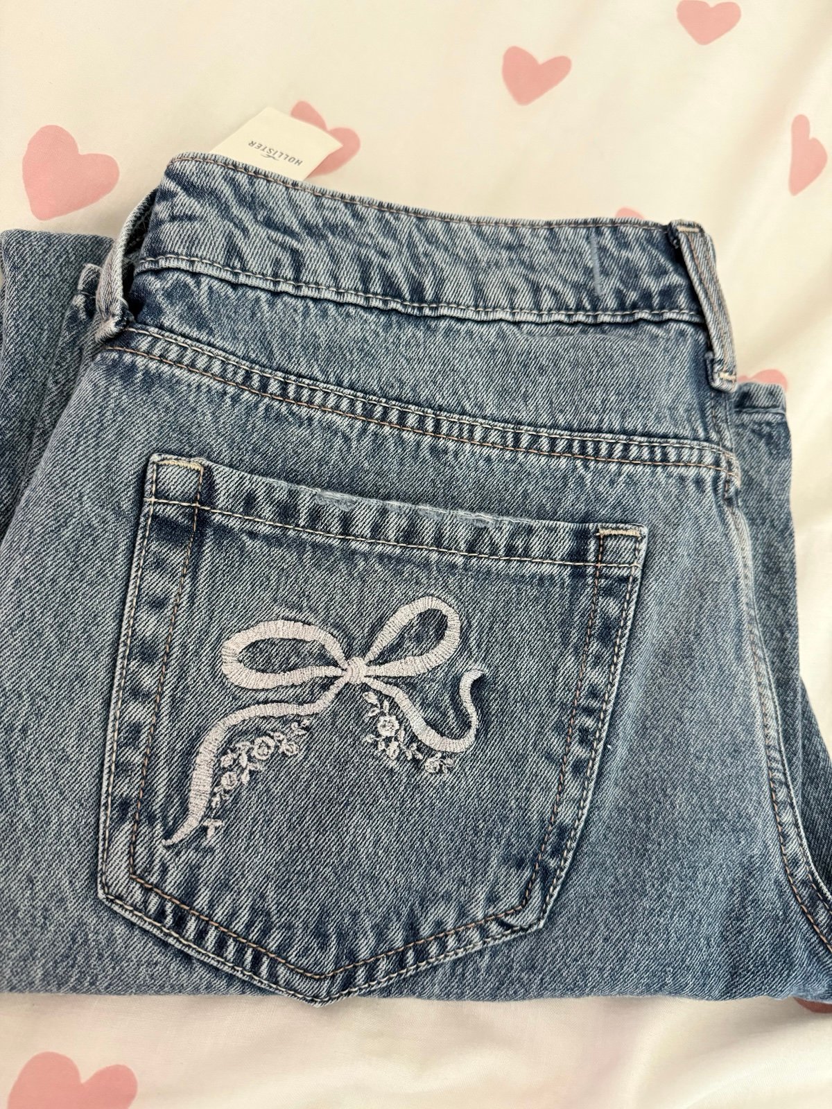 ANDWANG back cutout denim pants (gray) size S