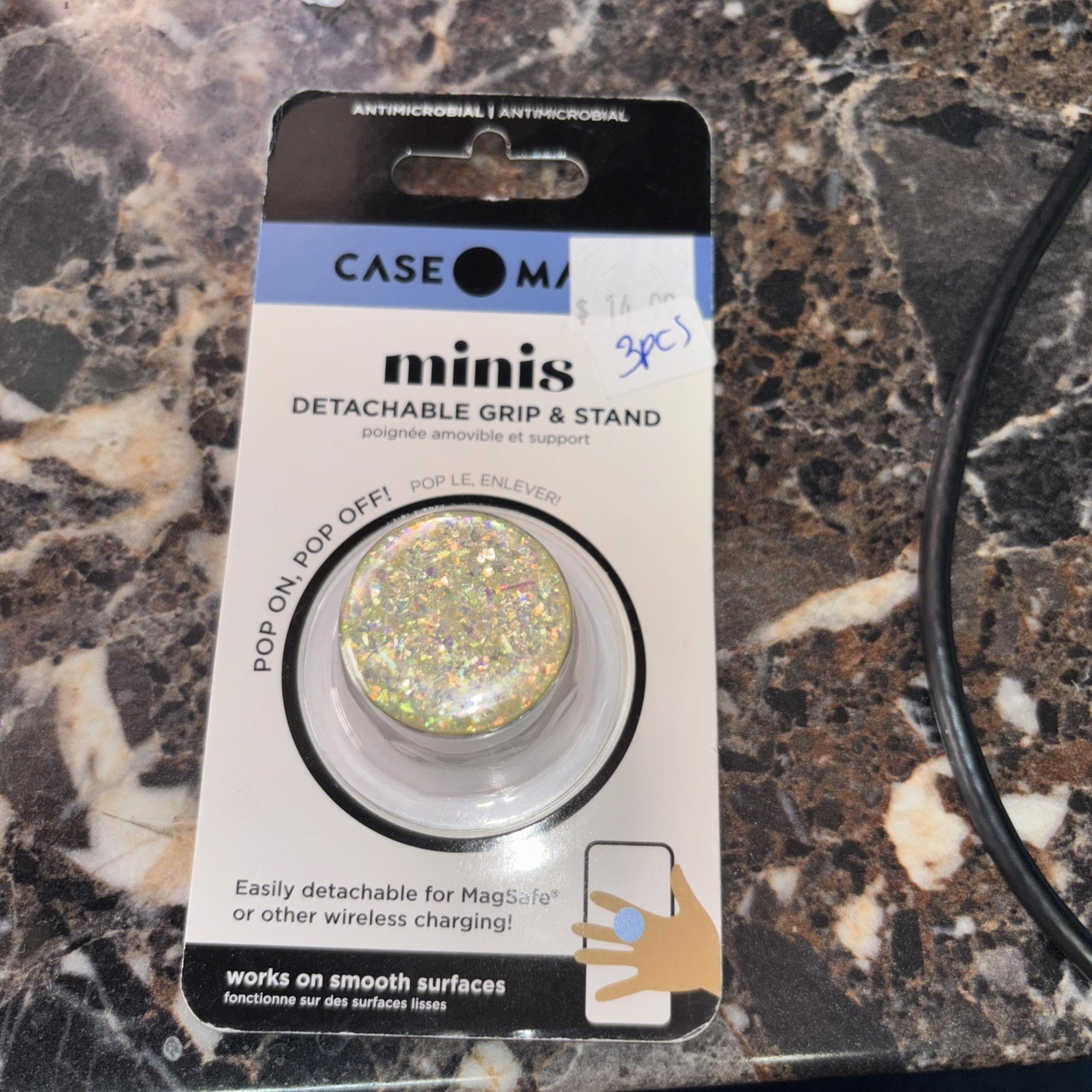 Case Mate MINIS Detachable Phone Grip Holder Stand Removable Suction Cup Twinkle