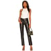 AGOLDE Recycled Leather Lyle Low Rise Slim Pant Detox