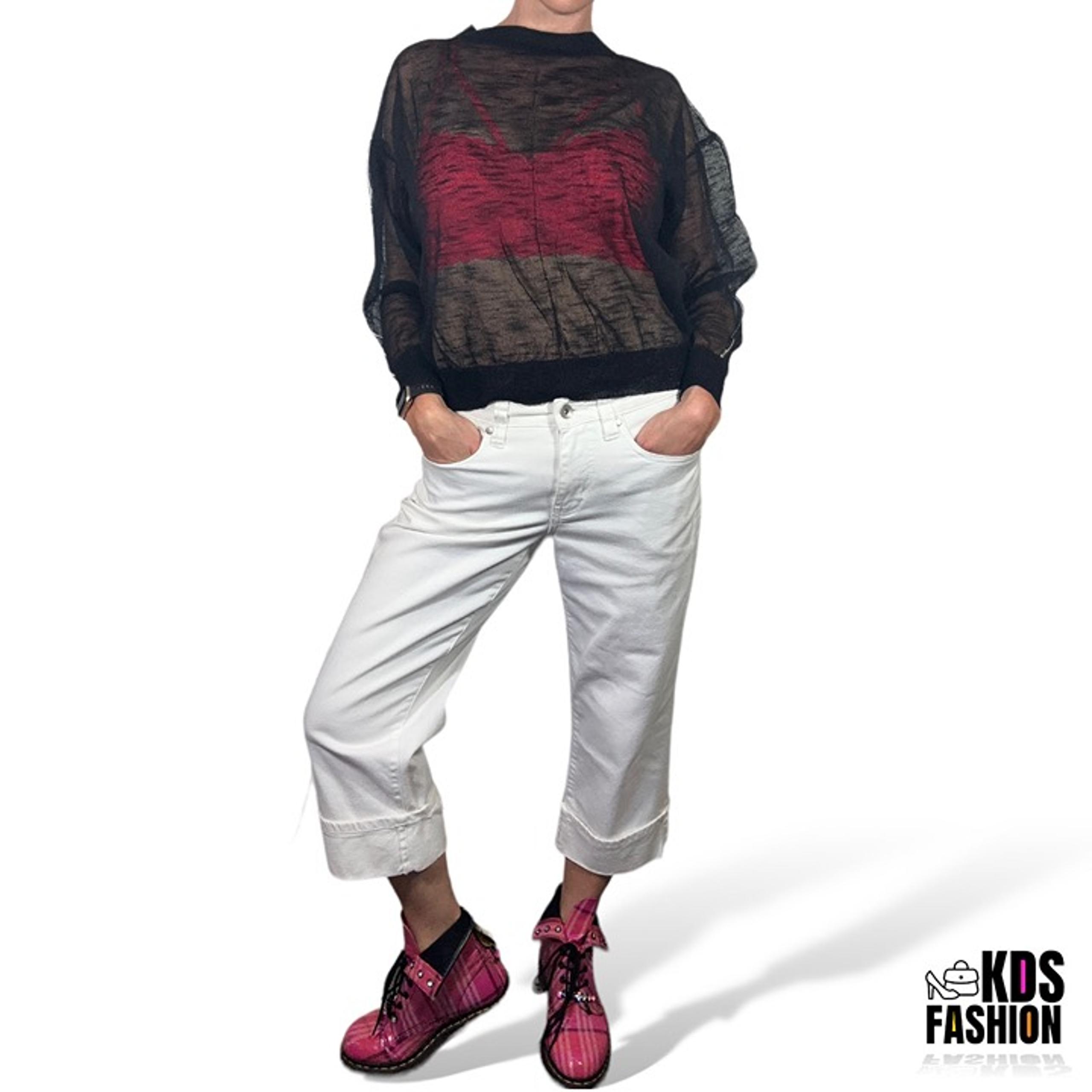 L.A. BLUES White Cuffed Capri Jeans 8
