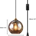 Bepuzz Plug in Glass Pendant Light Mid Century Ceiling Pendant Light Fixtures Gl