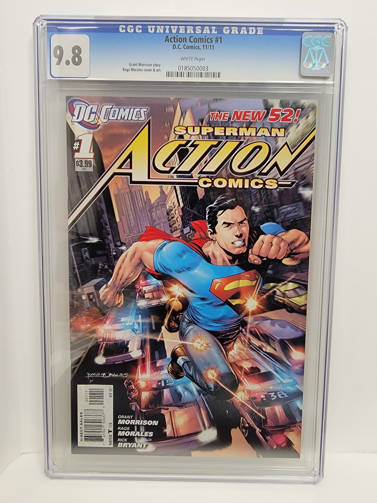 Action Comics #1 CGC 9.8 Superman The New 52 Cover, store DC 2011 Rags Morales. Shippe