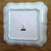 VTG Richard Ginori Italy Trinket Tray Plate Floral Swan Butterfly 6” X 5”