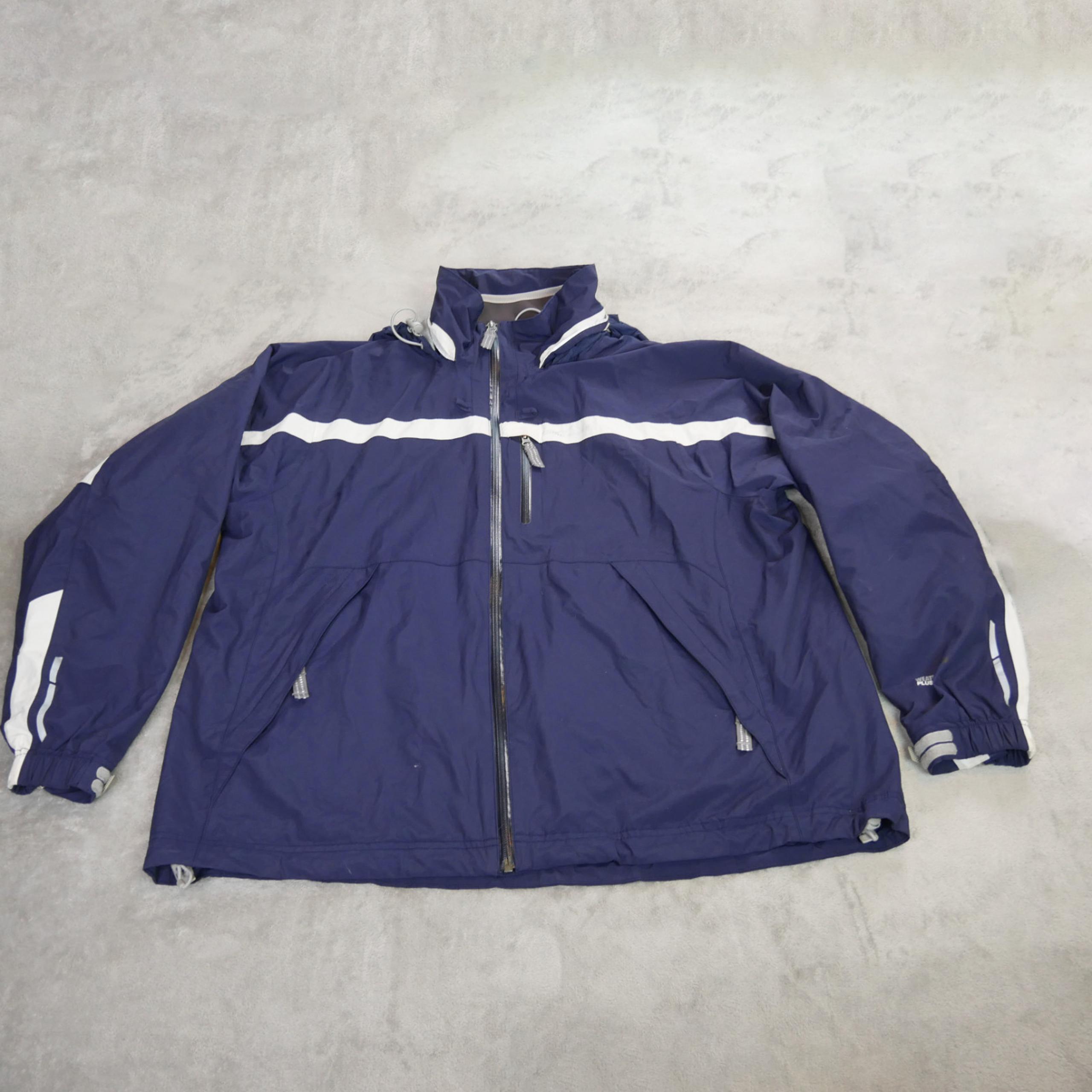 Eddie Bauer WeatherEdge Jacket Men’s XL Blue Waterproof Windbreaker Hooded Rai