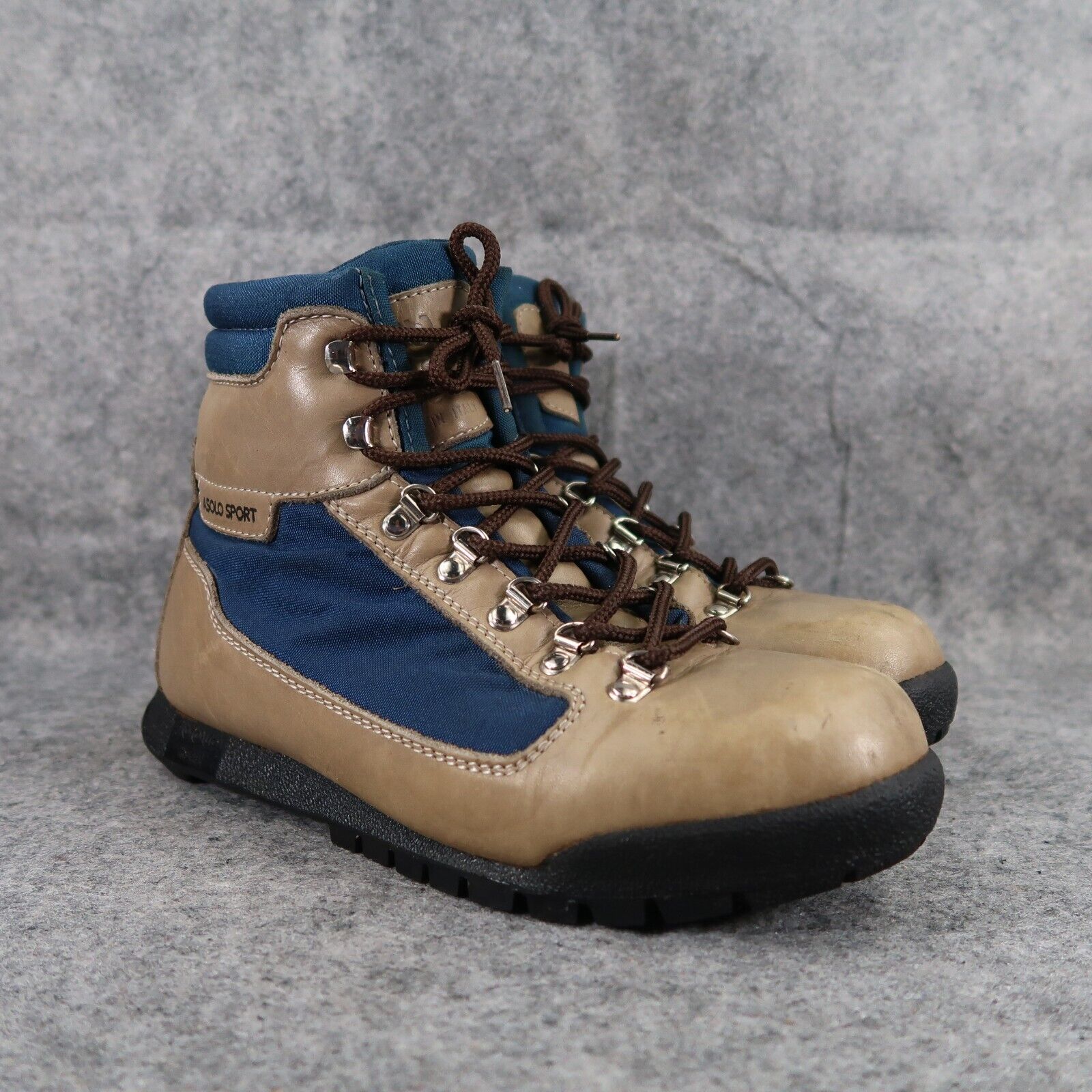 Asolo Boots Womens 7 Hiking Sport Explorer Leather Outdoor Rugged Vintage Italy