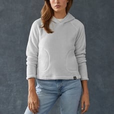 American Giant Polartec High Loft Pullover Small Fleece Hoodie Pockets Crop USA