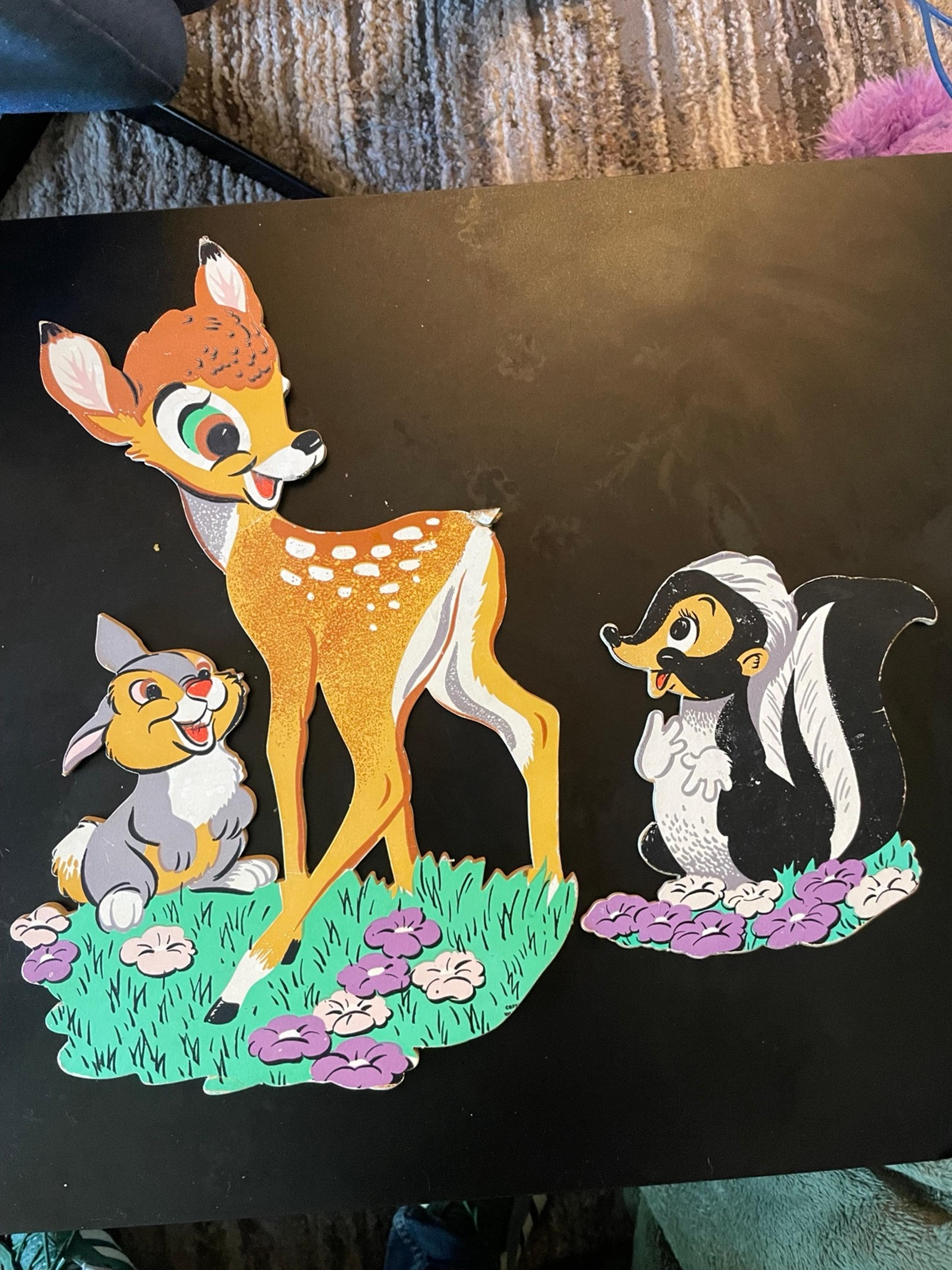 vintage disney bambi wall hangings