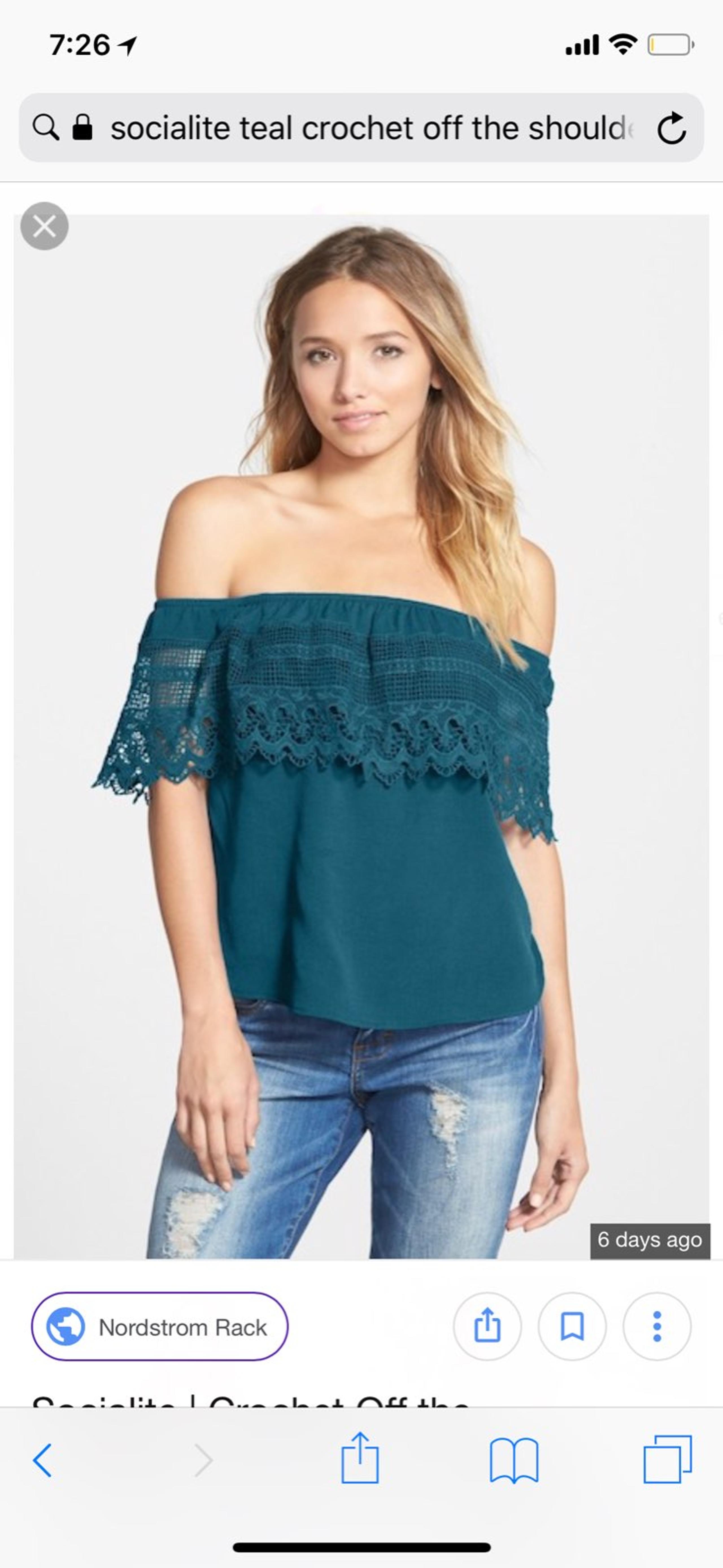 Socialite Crochet Off The Shoulder Top