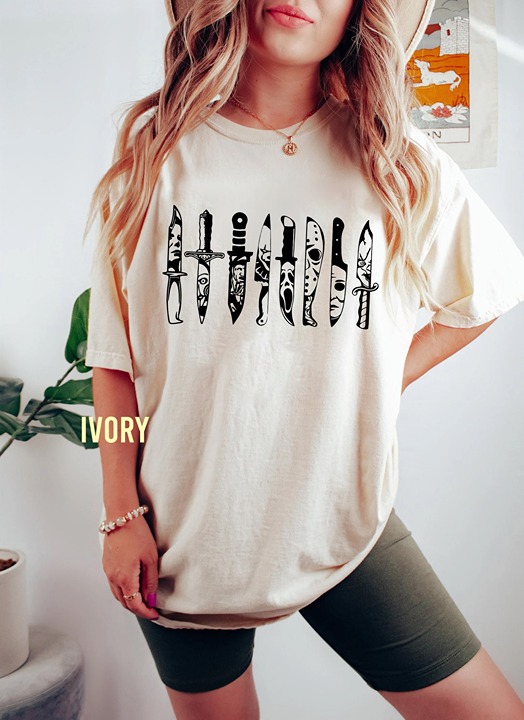 Horror Movie Knives Comfort Colors Shirt Halloween Horror Sweatshirt Halloween K