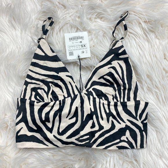 Zara Zebra Print Silky Bralette
