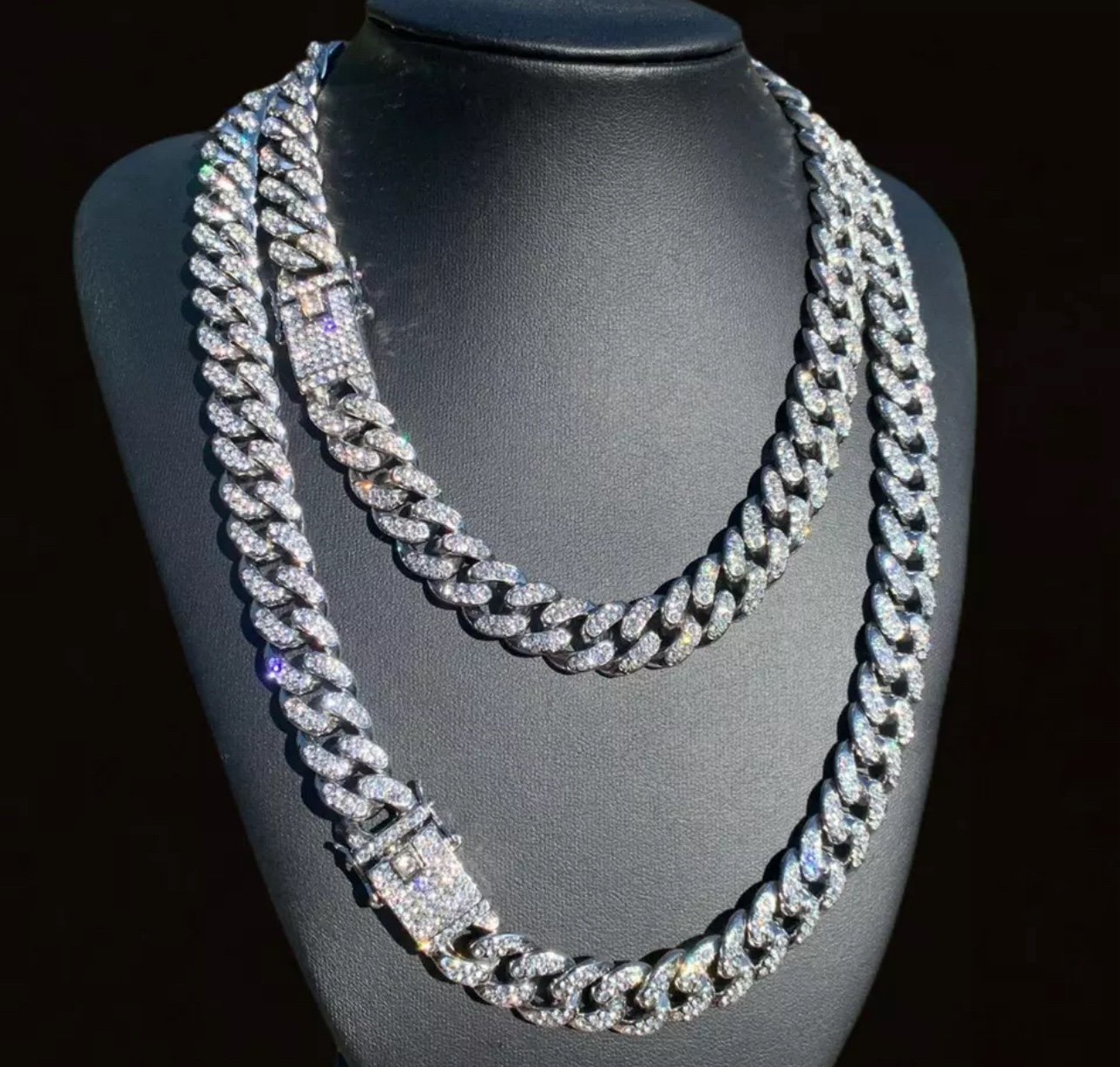 ICE OUT Hip Hop Gold Plated Miami Cuban Link Chain CZ Necklace/ 14mm