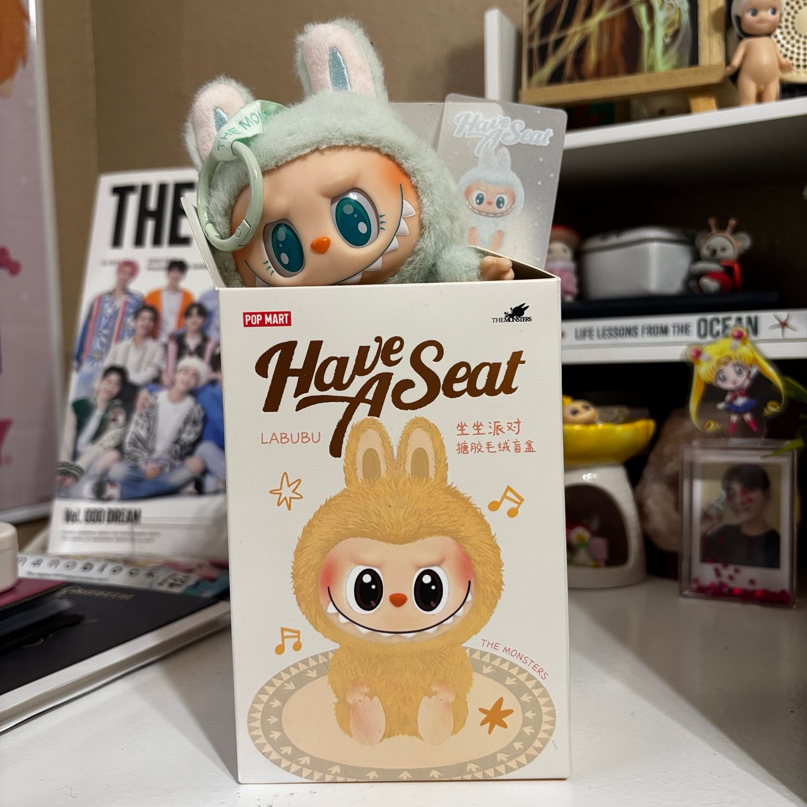 Cham出品 Labubu Have a seat QUQU Pop Mart Labubu The Monsters Have a Seat QUQU Vinyl Plush - US