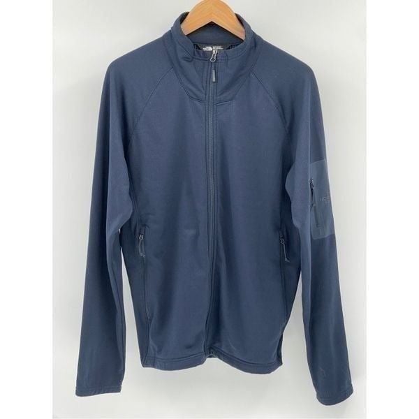 The North Face Jacket Men Size Large Navy Blue Lightweight Logo