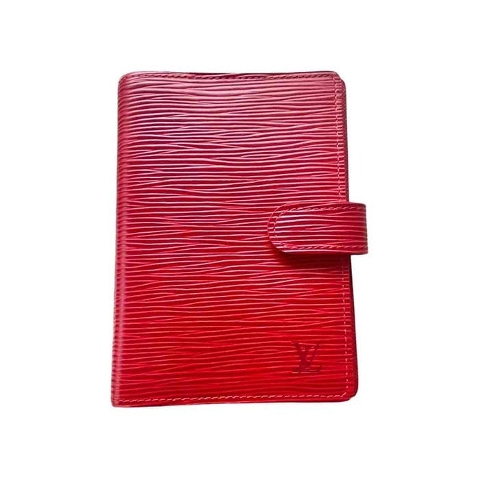 Louis Vuitton Red Epi Leather Agenda Cover Epi Leather Gold Tone Hardware PM