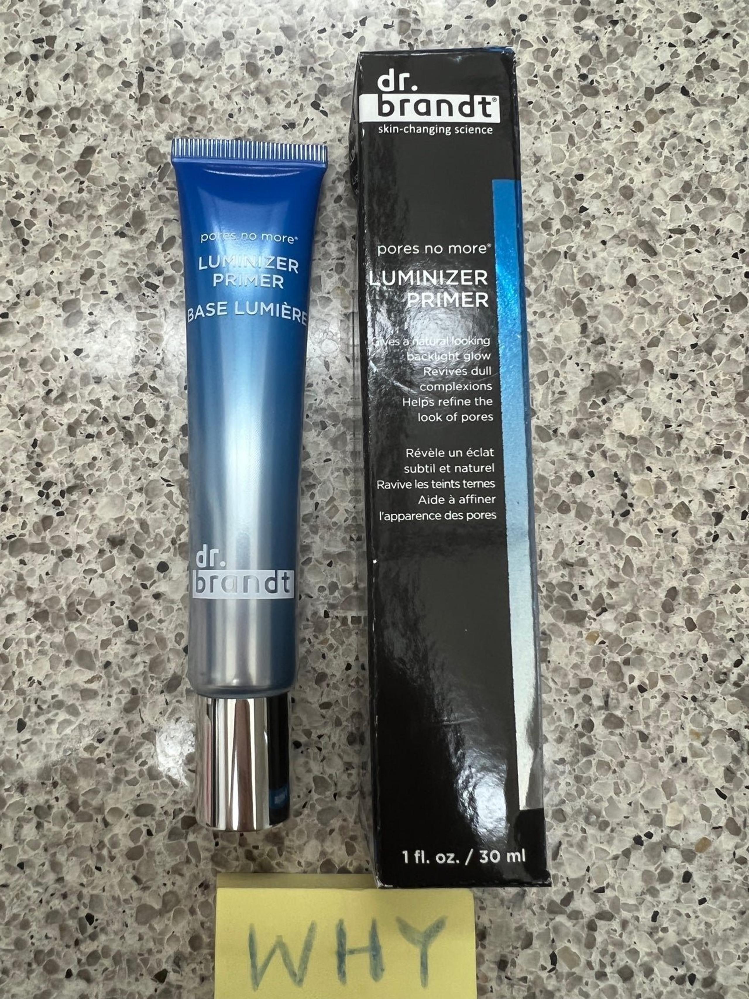 Dr Brandt Pores No More Luminizer Primer Glow 1oz/30mL FULL SIZE  SEALED BOX $40