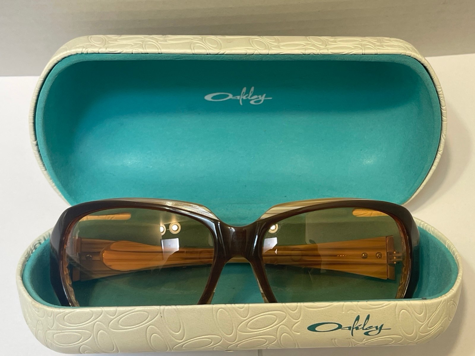 Oakley Script Brown Rectangle Sunglasses