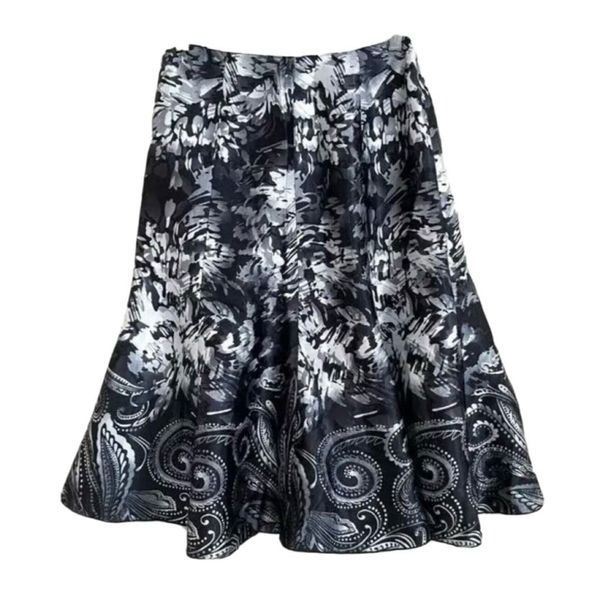 New! Chicos Floral Bloom Berkeley A-LineSkirt Sz L