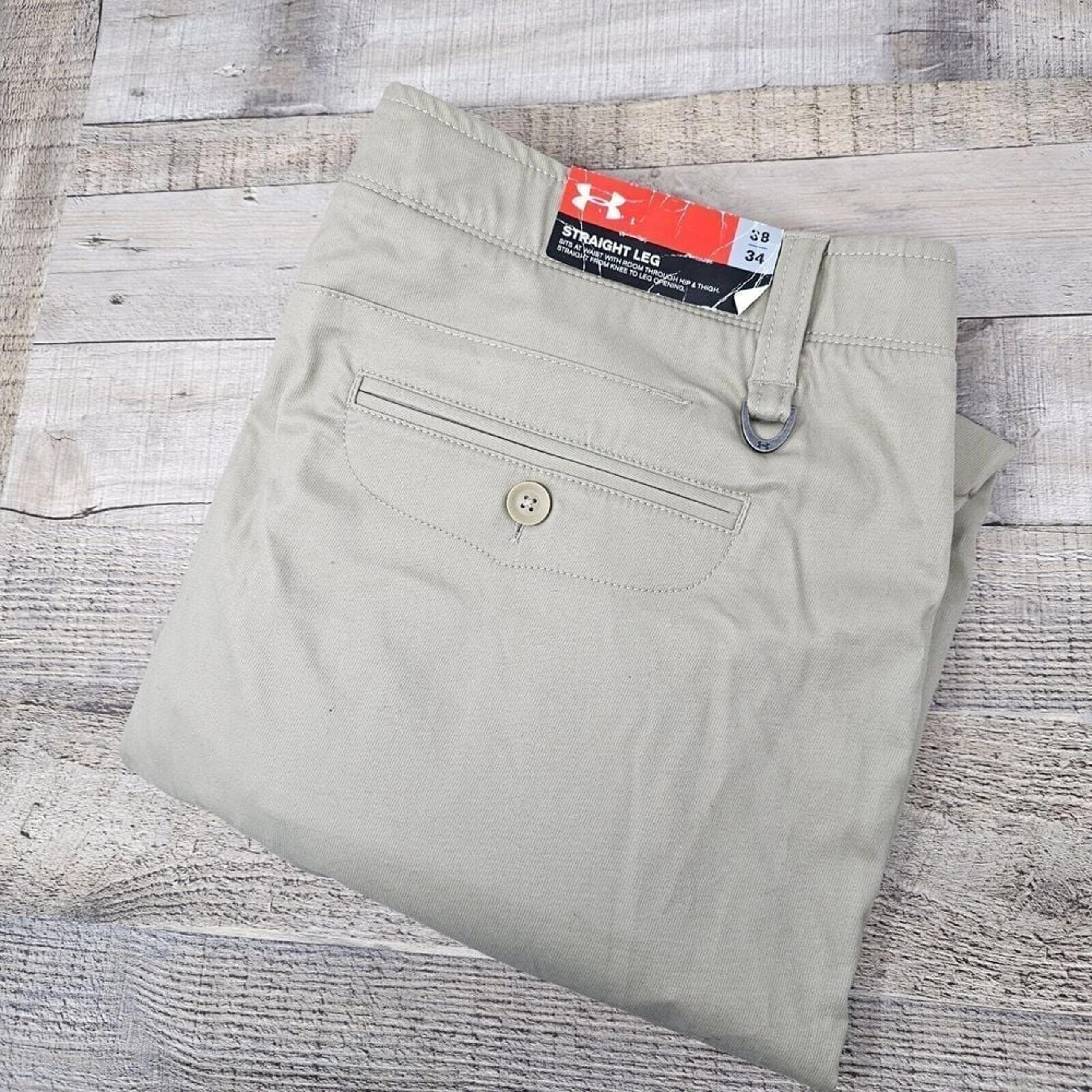 NWT Under Armour Pants Straight Leg Men Size 38 Brown Khaki Tactical Outdoor