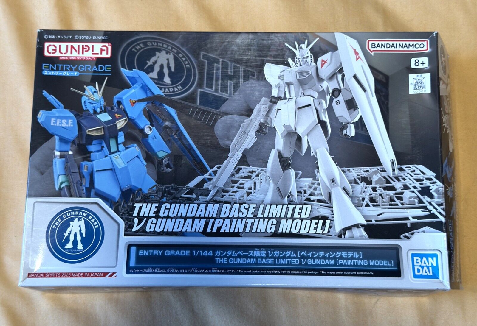 Bandai EG 1/144 The Gundam Base Limited Nu Gundam (Painting Model) Model Kit