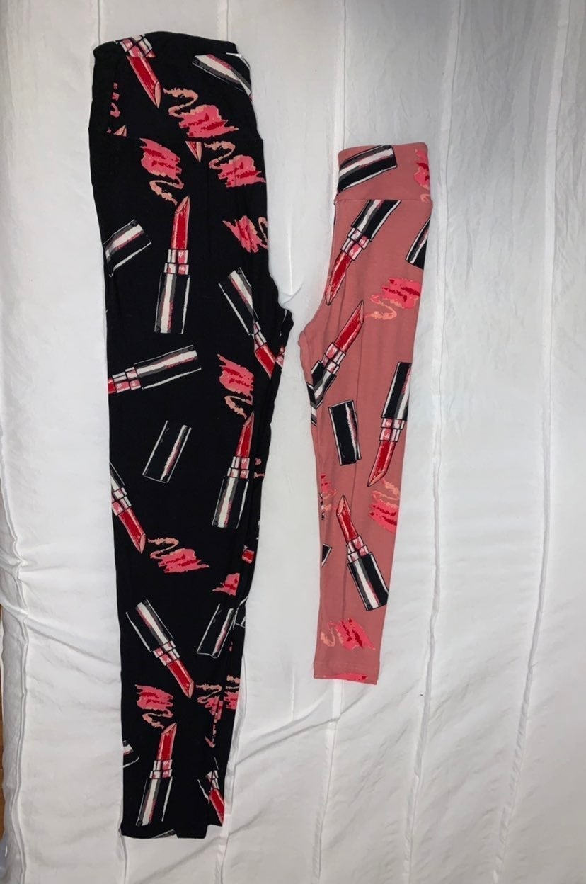 LulaRoe Mommy & Me Lipstick leggings