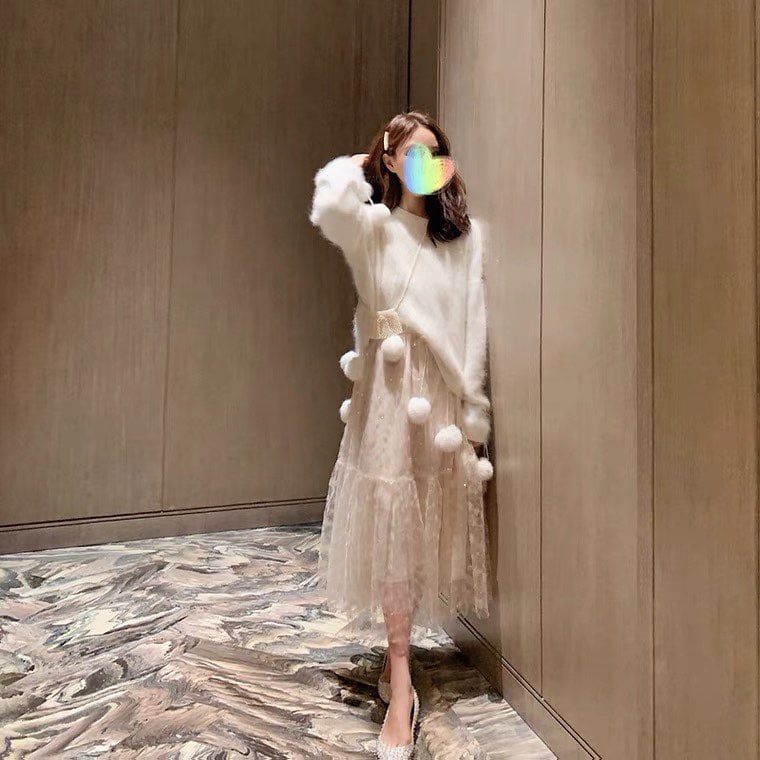 sweater and skirt suit