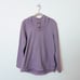 The North Face Size Large Purple Knit Stitch Fleece Hoodie Snap Button Mock Neck