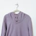 The North Face Size Large Purple Knit Stitch Fleece Hoodie Snap Button Mock Neck