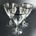 Vintage Water Goblet Wedding Ring by FOSTORIA - 6 1/4 Tall - Set of 3