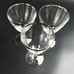 Vintage Water Goblet Wedding Ring by FOSTORIA - 6 1/4 Tall - Set of 3