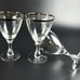 Vintage Water Goblet Wedding Ring by FOSTORIA - 6 1/4 Tall - Set of 3