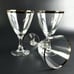 Vintage Water Goblet Wedding Ring by FOSTORIA - 6 1/4 Tall - Set of 3