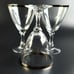 Vintage Water Goblet Wedding Ring by FOSTORIA - 6 1/4 Tall - Set of 3